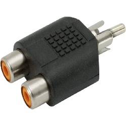 ADAPTADOR RCA MACHO - 2 RCA HEMBRA