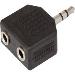 ADAPTADOR 2 JACK 3,5mm STEREO HEMBRA - JACK 3,5mm STEREO MACHO