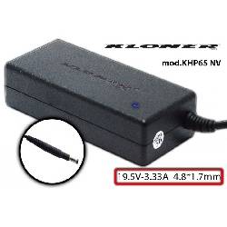 CARGADOR DE PORTATIL ESPECIFICO HP 65W - 19,5V / 3,33A - JACK 4,8x1,7mm