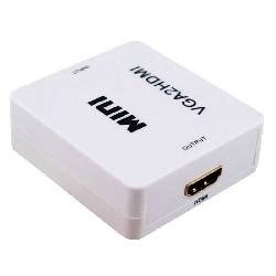 CONVERSOR / ADAPTADOR ENTRADA VGA HEMBRA - SALIDA HDMI HEMBRA - CABLE USB - JACK AUDIO