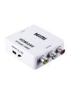 CONVERSOR / ADAPTADOR ENTRADA HDMI HEMBRA - SALIDA  AV 3 RCA HEMBRA CON CABLE USB - BOX