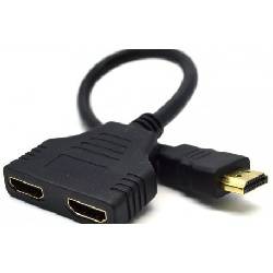 SPLITTER PASIVO 1 ENTRADA HDMI MACHO A 2 SALIDAS HDMI HEMBRA - 30cm