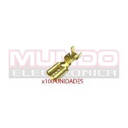 TERMINAL PLANO FASTON HEMBRA 4,8mm - 0,8mm - 100 UNIDADES