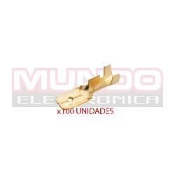 TERMINAL PLANO FASTON MACHO 4,8mm - 0,8mm - 100 UNIDADES