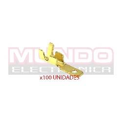 TERMINAL PLANO FASTON MACHO 2,8mm - 100 UNIDADES
