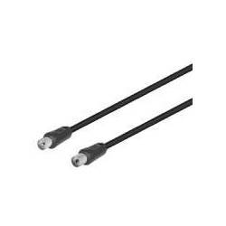 CONEXION ANTENA TV MACHO - HEMBRA NEGRO [1,5m]