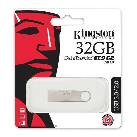 MEMORIA FLASH - PENDRIVE 32GB USB3.0 KINGSTON DT SE9 PLATA