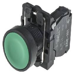 PULSADOR DE PRESION SCHNEIDER - 1 POSICION NA - 240VAC - 3A - DIAMT. 22mm - IP66 - VERDE