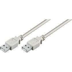 CONEXION USB 2.0 MACHO - MACHO BEIGE 1.8m