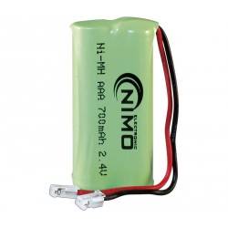BATERIA NI-MH NIMO 2,4v - 700 mAh [AAA x2] CONECTOR - ESPECIAL TELEFONOS INALAMBRICOS