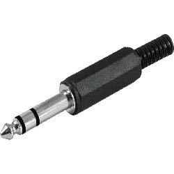 CONECTOR JACK 6.3mm MACHO STEREO - SOLDAR