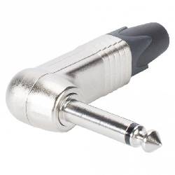 CONECTOR JACK 6,3mm MONO MACHO - ACODADO 90º - NEUTRIK
