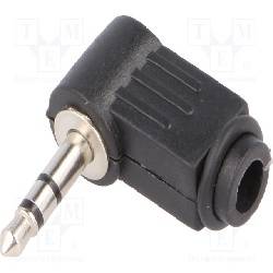 CONECTOR JACK 3,5mm MACHO STEREO - ANGULAR 90º - SOLDAR