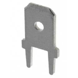 TERMINAL PLANO FASTON MACHO 6,3mm / 0,8mm - PARA PCB - RECTO - 1 UNIDAD