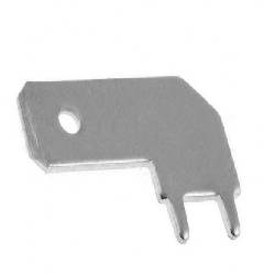 TERMINAL PLANO FASTON MACHO 6,3mm / 0,8mm - PARA PCB - 90º - 1 UNIDAD