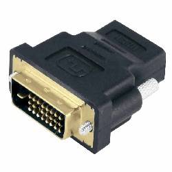 ADAPTADOR DVI-D MACHO (24+1) - HDMI HEMBRA - DORADO
