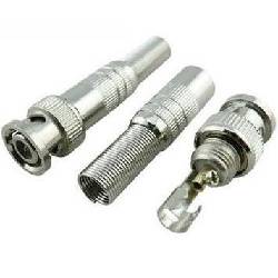 CONECTOR BNC MACHO - CON TORNILLO / SOLDAR - METALICO - VALIDO RG58, RG59 ...