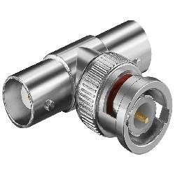 ADAPTADOR NIMO BNC T - 1 BNC HEMBRA - 2 BNC MACHO - METAL