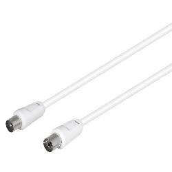CONEXION ANTENA TV MACHO - HEMBRA BLANCO - 5 METROS
