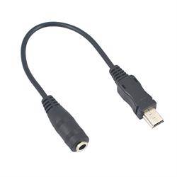 ADAPTADOR CONVERSOR MINI USB MACHO - JACK 3,5mm STEREO HEMBRA - SALIDA AUDIO - 12cm
