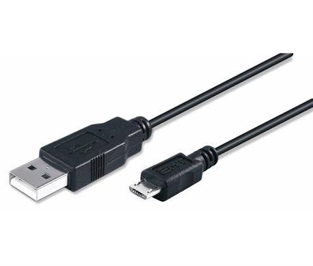 CONEXION USB A 2.0 MACHO - USB B MICRO MACHO - 1.8 METROS - NEGRO
