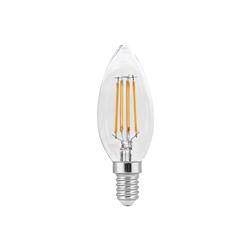 LAMPARA LED FILAMENTO C37 VELA - ROSCA E14 - 4W - 2700K - LUZ CALIDA - DECORATIVA