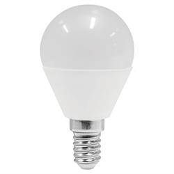 LAMPARA LED PLASTICO - ALUMINIO G45 ESFERICA - ROSCA E14 - 6W - 5000K - LUZ FRIA
