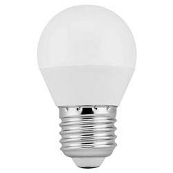 LAMPARA LED PLASTICO - ALUMINIO G45 ESFERICA - ROSCA E27 - 6W - 3000K - LUZ CALIDA