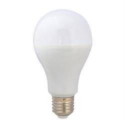 LAMPARA LED PLASTICO - ALUMINIO A70 ESFERICA - ROSCA E27 - 15W - 3000K - LUZ CALIDA
