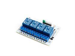 MODULO A RELES DE 4 CANALES - 5 A 12VDC