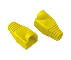CAPUCHON PARA CONECTOR RJ45 - CAT5 CAT5e CAT6 - AMARILLO - 25 UNIDADES