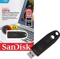 MEMORIA FLASH - PENDRIVE 32GB USB3.0 SANDISK CRUZER ULTRA - NEGRO