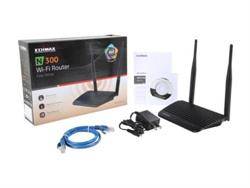 ROUTER EDIMAX 5 EN 1 - 300mbps - 4 PTOS RJ45 10/100 - NEGRO
