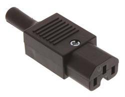 CONECTOR ALIMENTACION IEC 60320 - C15 - HEMBRA - AEREO - 10A - TERM .TORNILLO