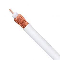 CABLE COAXIAL ANTENA RG-6 - COBRE 18AWG - 1 METRO - BLANCO