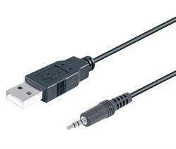 CONEXIÓN USB-A 2.0 MACHO A JACK 3,5MM MACHO 4 PIN - 1,5 METROS  - NEGRO