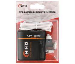 KIT DIDACTICO DE CIRCUITO ELECTRICO DE LAMPARA - PILA - INTERRUPTOR - CABLEADO