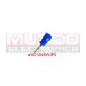 TERMINAL DE PUNTA PREAISLADO - PUNTA GROSOR 2mm - CABLE 1,5 A 2,5mm - AZUL - 100 UNIDADES