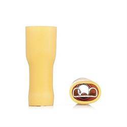 TERMINAL PLANO FASTON HEMBRA AISLADO 6.3mm - CABLE 4 A 6mm - AMARILLO - 100 UNIDADES