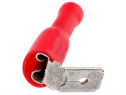 TERMINAL FASTON HEMBRA AISLADO 6.3mm - DUPLICADOR - CABLE 0,5 A 1,5mm - ROJO - 1 UNIDAD