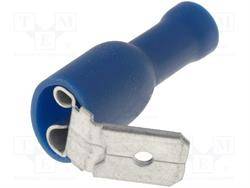 TERMINAL FASTON HEMBRA AISLADO 6.3mm - DUPLICADOR - CABLE 1,5 A 2,5mm - AZUL - 1 UNIDAD