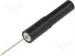 PUNTA DE PRUEBA DE AGUJA 19mm - PARA BANANA 4mm - 1A  70V - NEGRO