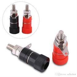 CONECTOR BANANA - HEMBRA - 4mm - PANEL - ORIFICIO MONTAJE 0,48mm - M4 - NEGRO