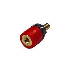 CONECTOR BANANA - HEMBRA - 2mm - PANEL - ORIFICIO MONTAJE 0,38mm - ROJO