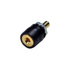 CONECTOR BANANA - HEMBRA - 2mm - PANEL - ORIFICIO MONTAJE 0,38mm - NEGRO