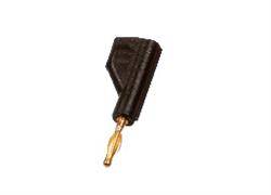 BANANA MACHO - AEREO - 2mm - NEGRO -  TOMA CORRIENTE TRANSVERSAL - 6A - CONTACTO ORO