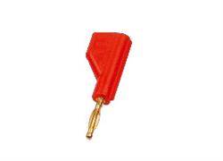 BANANA MACHO - AEREO - 2mm - ROJO -  TOMA CORRIENTE TRANSVERSAL - 6A - CONTACTO ORO