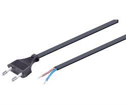 CABLE RED EUROPA MACHO A 2 HILOS - 2x0,75mm - 1,5m - NEGRO