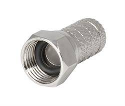CONECTOR F - ESTANCO - METALICO - PARA CABLE 7mm -TORSION Y PRESION