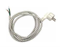 CABLE DE CONEXION RED SCHUKO PARA PLANCHA - 2 METROS - SECCION 3x0,75mm - BLANCO